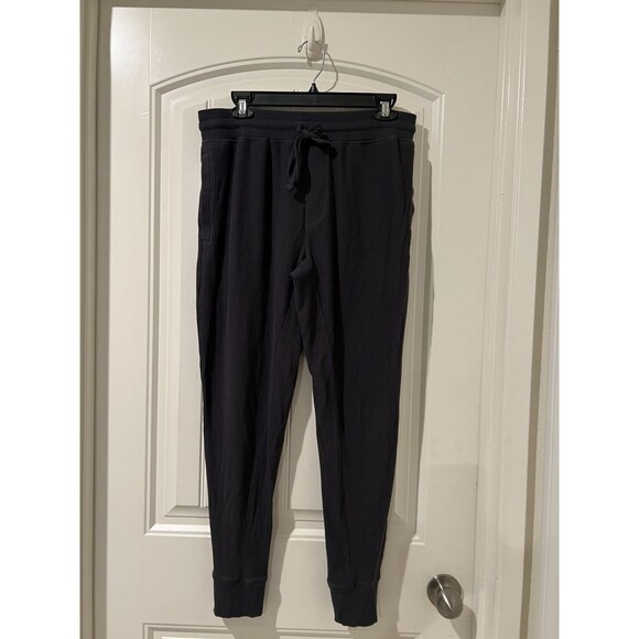Tommy John Pants Size M Men’s Phantom Gray Brushed Rib Lounge Joggers Pull On - Picture 8 of 10